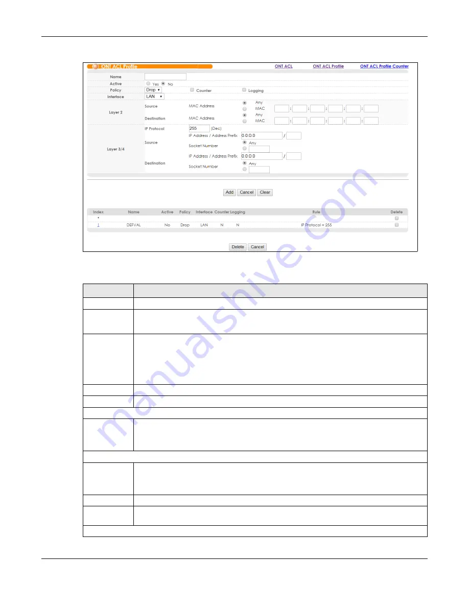 ZyXEL Communications OLT2406 User Manual Download Page 315