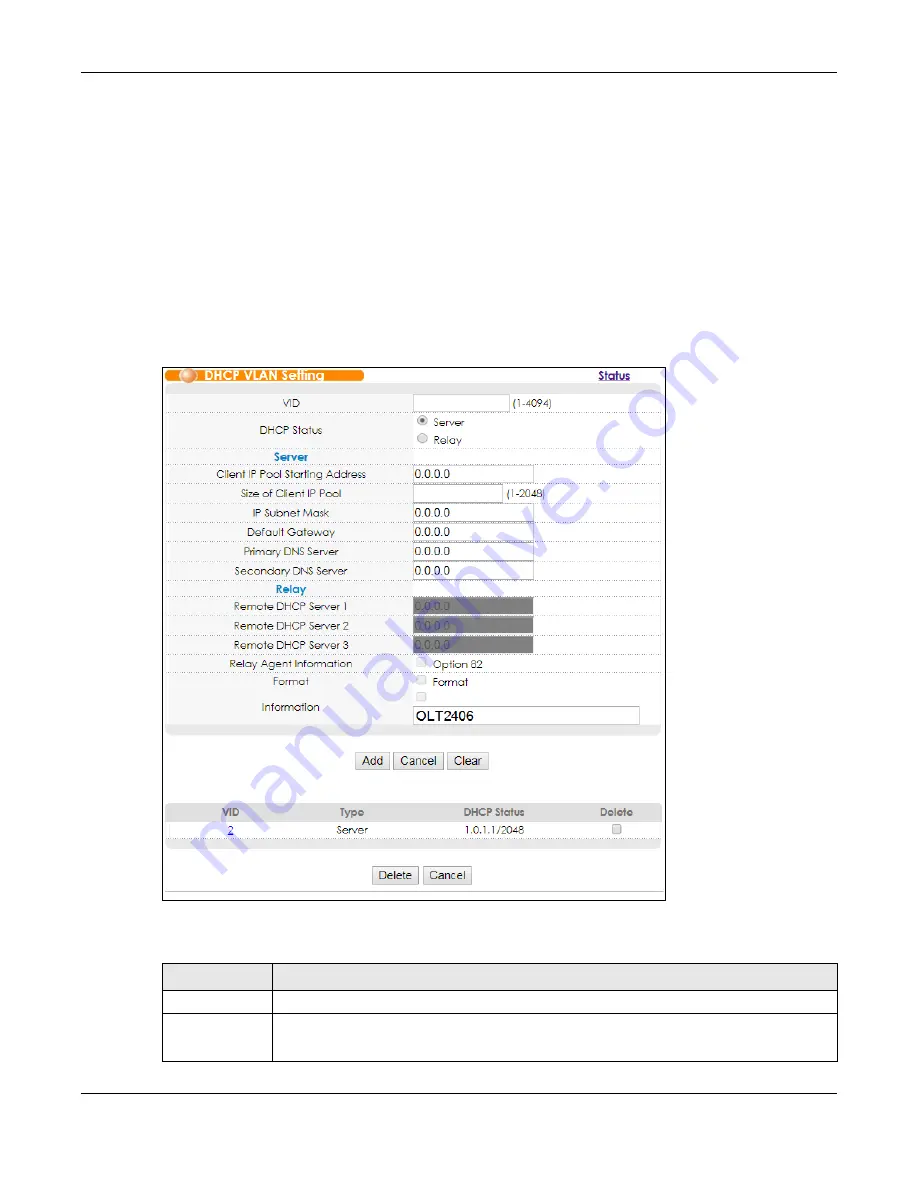 ZyXEL Communications OLT2406 User Manual Download Page 338