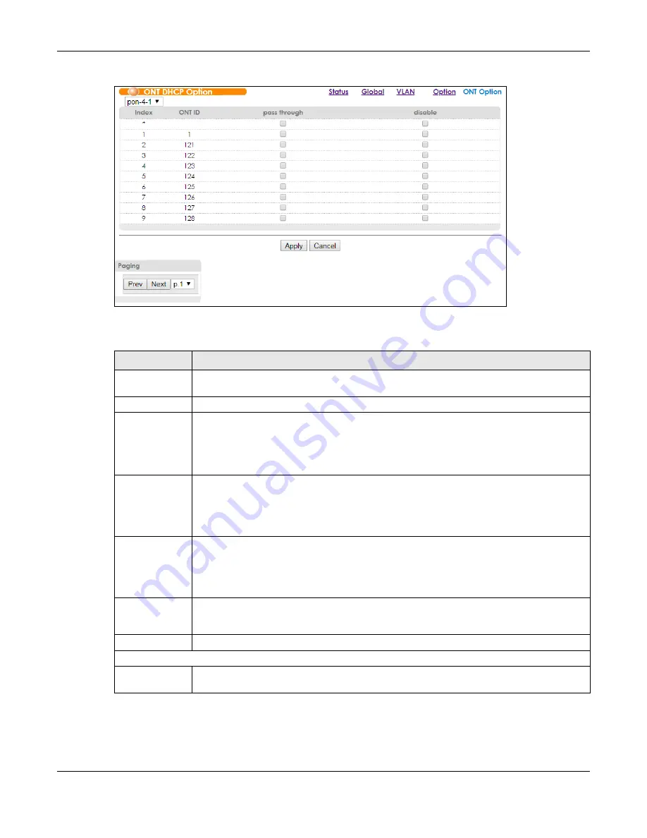 ZyXEL Communications OLT2406 User Manual Download Page 344