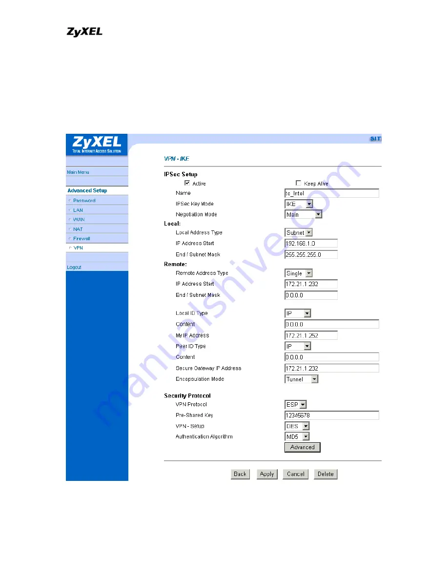 ZyXEL Communications P-202H Plus v2 Скачать руководство пользователя страница 344