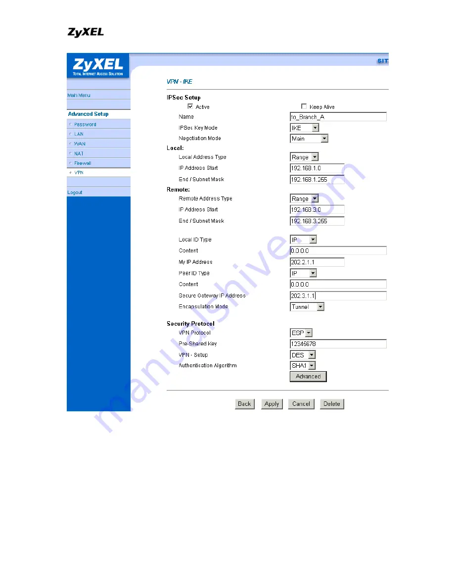 ZyXEL Communications P-202H Plus v2 Support Notes Download Page 356