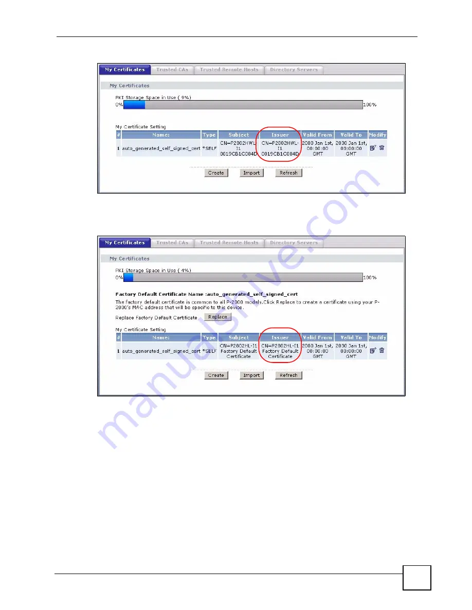 ZyXEL Communications P-2802H-I Series User Manual Download Page 263