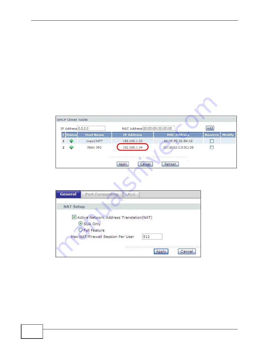 ZyXEL Communications P-660HN-F1A User Manual Download Page 58