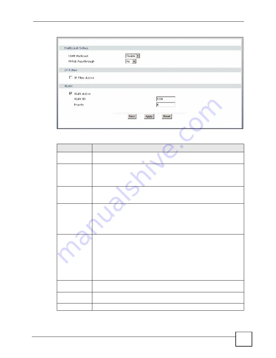 ZyXEL Communications P-870HW-51A V2 User Manual Download Page 57