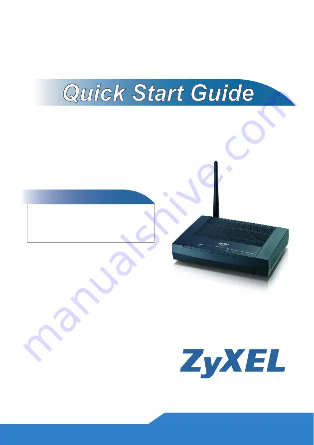 ZyXEL Communications P660HTW3 EE Quick Start Manual Download Page 1