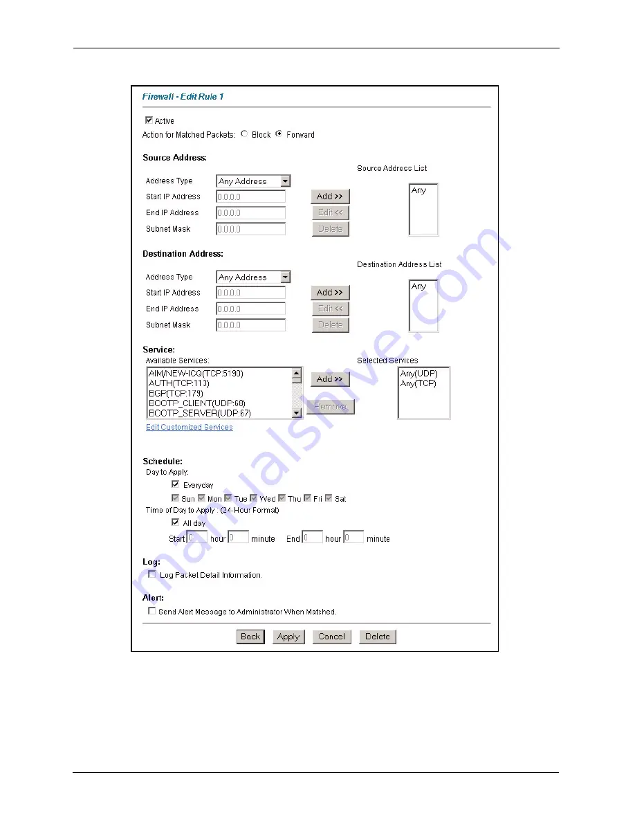 ZyXEL Communications Prestige 2602R Series User Manual Download Page 156