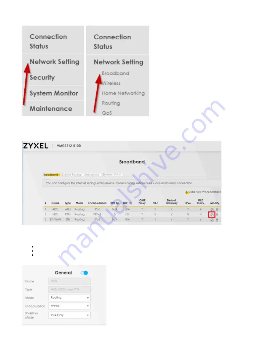 ZyXEL Communications VMG1312 Setup Manual Download Page 4