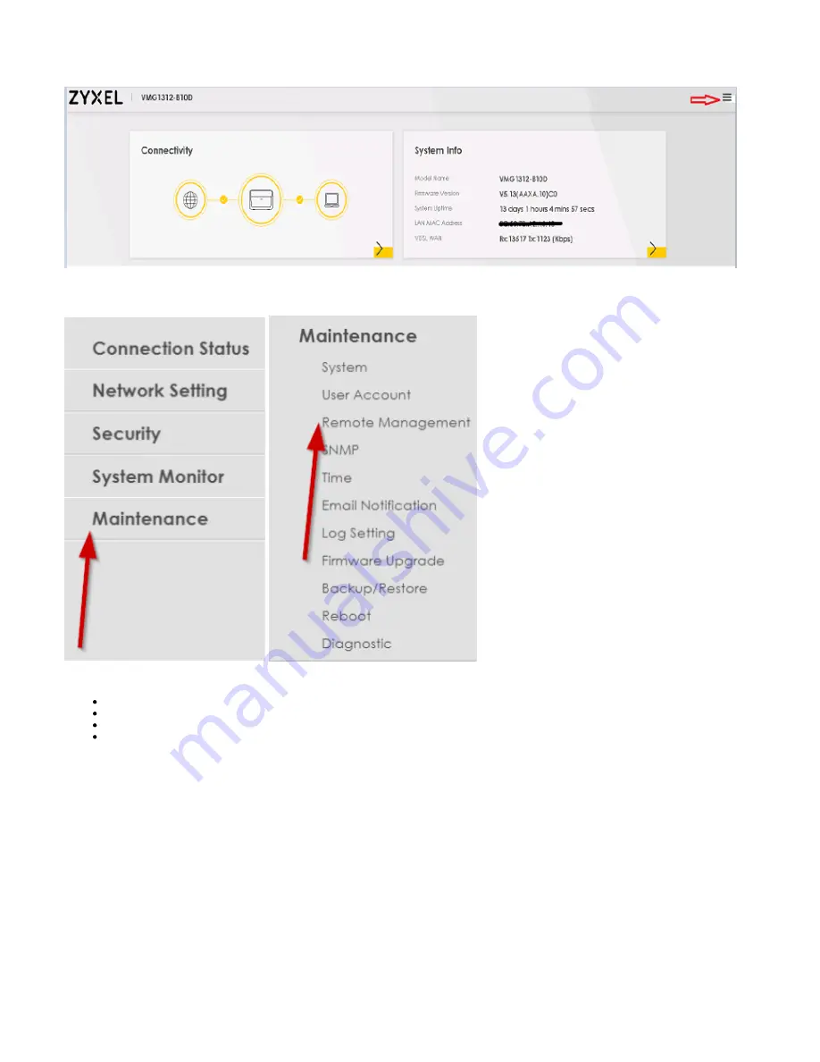 ZyXEL Communications VMG1312 Setup Manual Download Page 10