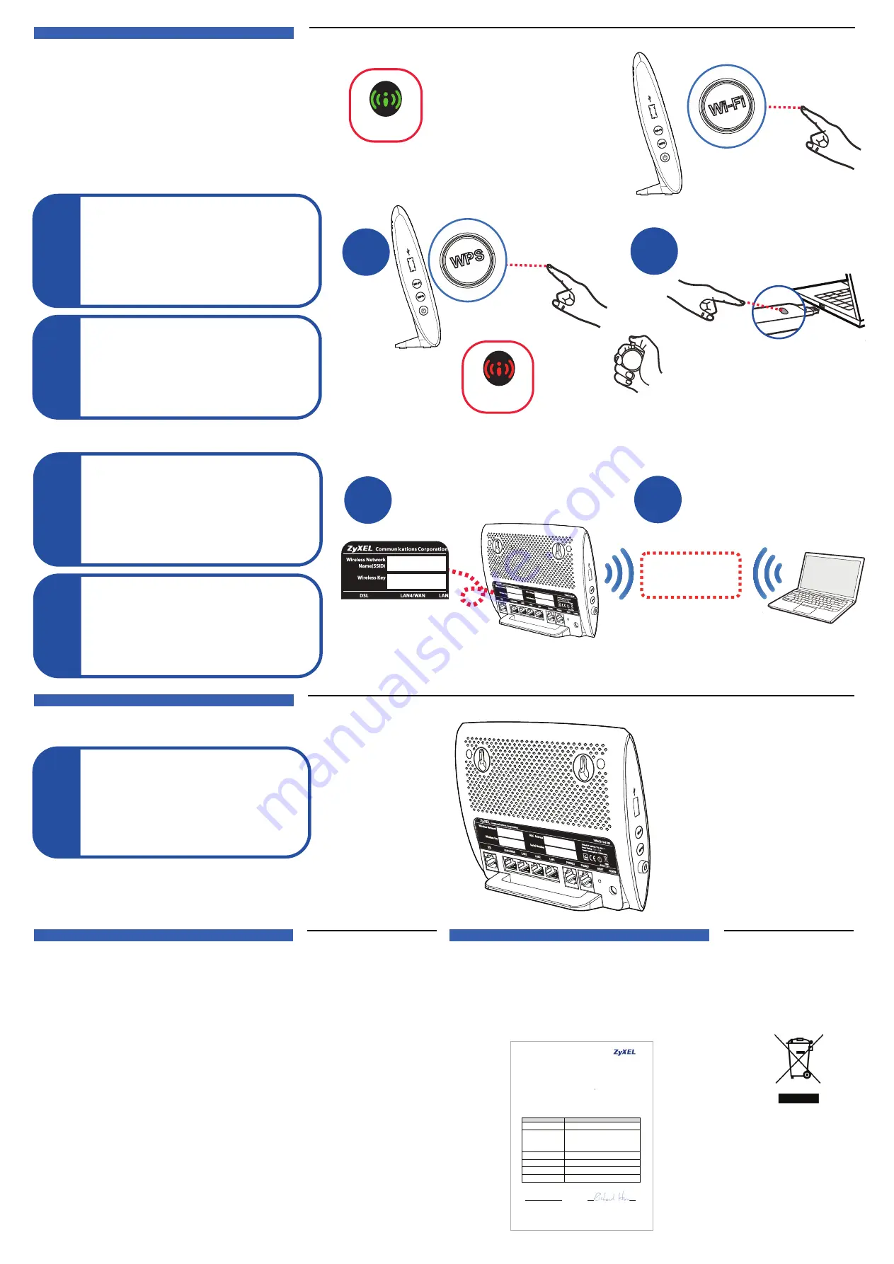 ZyXEL Communications VMG5313-BXB SERIES Quick Start Manual Download Page 2