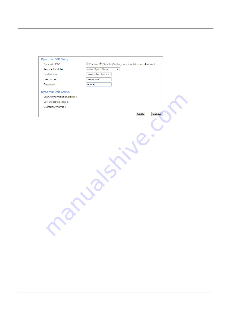 ZyXEL Communications VMG8825-B Series User Manual Download Page 62