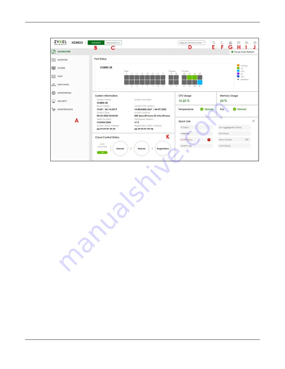 ZyXEL Communications XS3800-28 User Manual Download Page 75