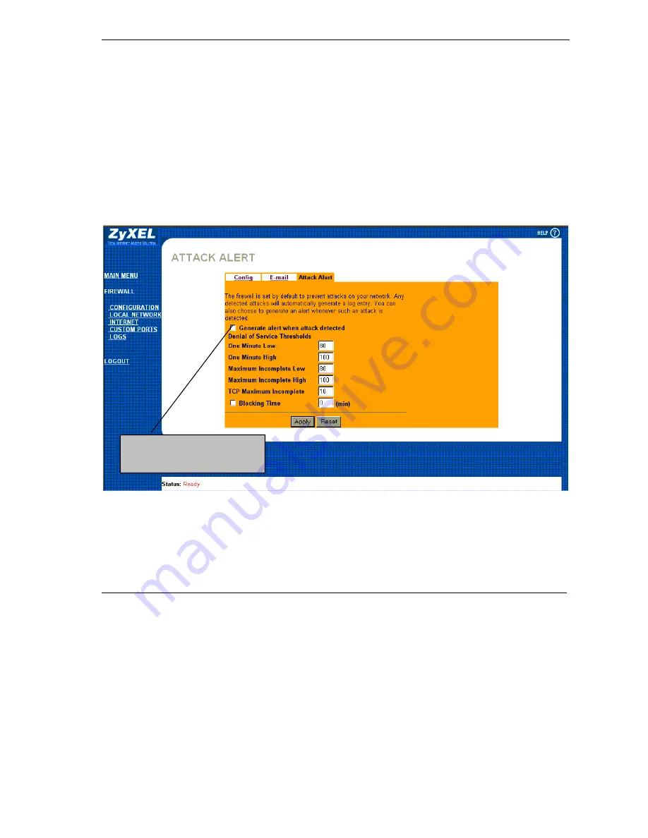 ZyXEL Communications ZyWALL 10/10 User Manual Download Page 179