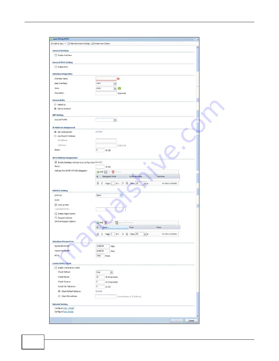 ZyXEL Communications ZyWALL 110 Series User Manual Download Page 128