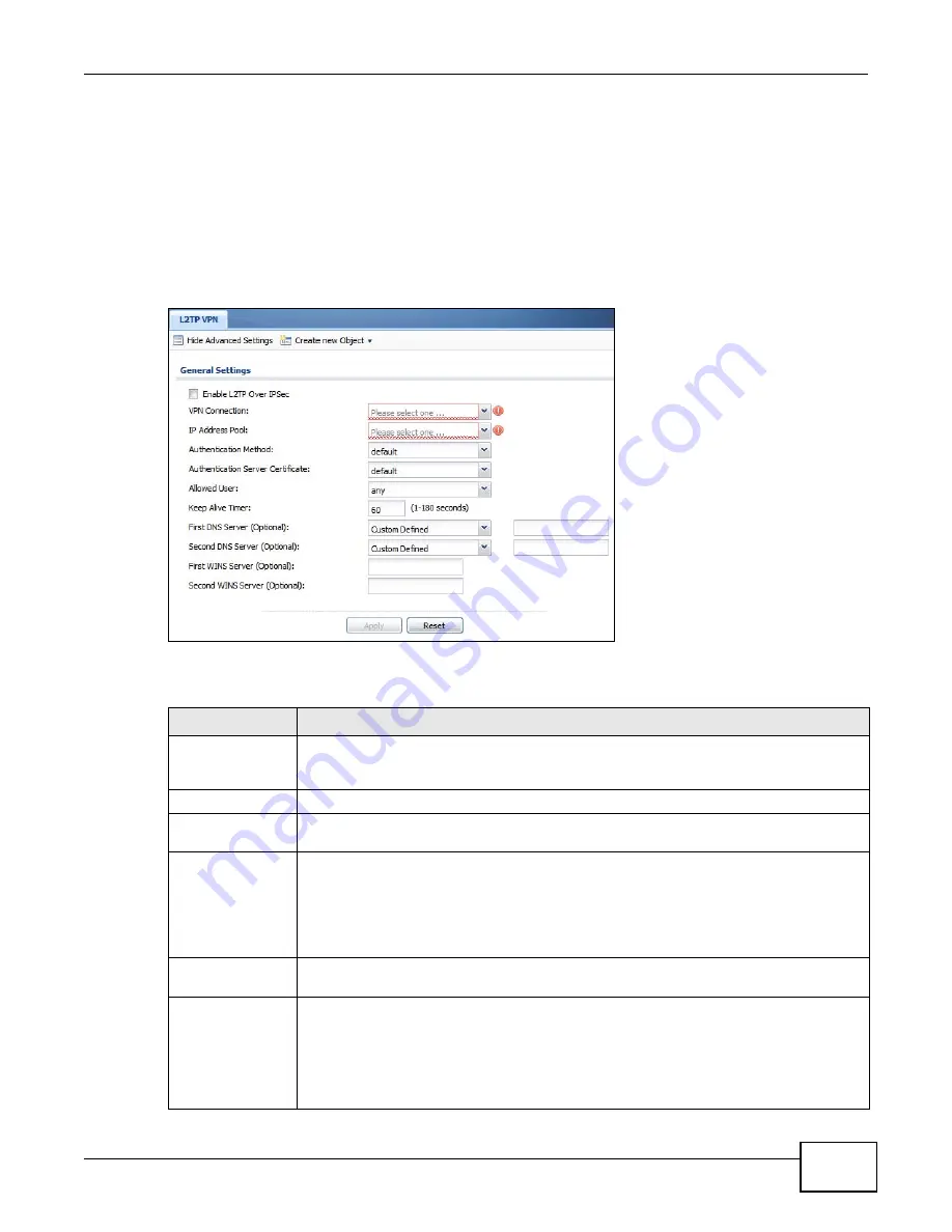 ZyXEL Communications ZyWALL 110 Series User Manual Download Page 347