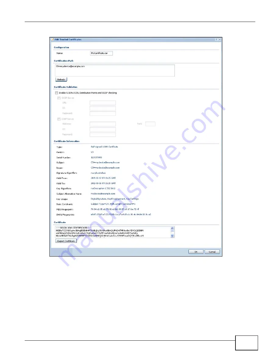 ZyXEL Communications ZyWALL 110 Series User Manual Download Page 425