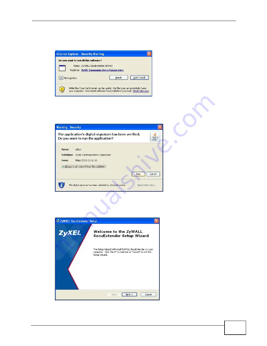 ZyXEL Communications ZyWALL USG 100 Series Manual Download Page 539